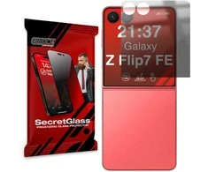 „GrizzGlass SecretGlass“ matinis privatumo stiklas, skirtas „Samsung Galaxy Z Flip7 FE“
