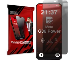 „GrizzGlass Matowe szkło prywatyzujące GrizzGlass SecretGlass“ – „GrizzGlass matinis privatumą užtikrinantis stiklas GrizzGlass SecretGlass“, skirta „Motorola Moto G06 Power“.