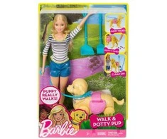 Barbie Barbė - vaikščiojanti ir tualetą atliekanti šuniukė (DWJ68)
