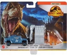 Mattel Degtukų dėžė transporto priemonė Jurassic World Transporter dinozaurų stegosaurus letena
