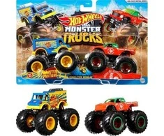 Mattel „Hot Wheels“ monstrų sunkvežimių transporto priemonė 1:64, 2 vnt. pakuotė (8 vnt.)