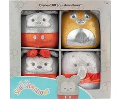 Mattel Squishmallows,Disney Minkšti saldainiai - 13 cm Disney 100 4 vnt. pakuotė (230233)