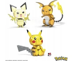 Mattel mega construx pokemon pikachu pichu raichu klocki