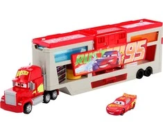„Mattel Vehicles Cars“ mobili dažymo dirbtuvių automobilis su atidaroma priekaba (HPD82)