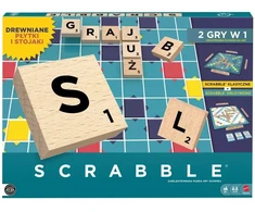 Mattel Scrabble drewniane płytki (JGR65)