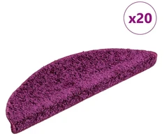Laiptų kilimėliai, 20 vnt., 56x17x3 cm, violetiniai, pusapvaliai
