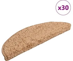 Laiptų kilimėliai, 30 vnt., 56x17x3 cm, smėlio spalvos, pusapvaliai