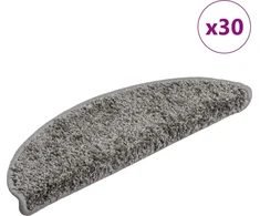 Laiptų kilimėliai, 30 vnt., pilki, 56x17x3 cm, pusapvaliai