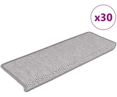 Laiptų kilimėliai Lipni Sisal-Look 30 vnt 65x21x4 cm Platina