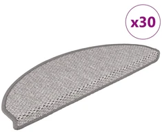 Laiptų kilimėliai Lipni Sisal-Look 30 vnt 65x21x4 cm Platina