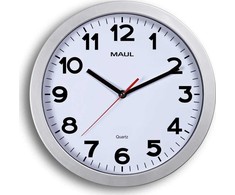 Maul MAUL Wanduhr Step baltas/sidabrinis Kunststoff 30cm inkl. Batterie