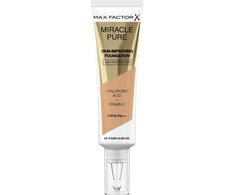 "Max Factor Miracle Pure" odą puoselėjantis makiažo pagrindas "24h Hydration Spf30 45-Warm Almond" 30ml