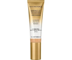 "Max Factor Miracle Second Skin Spf20 4 Light Medium Makiažo pagrindas 30 ml
