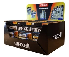 Maxell Maxell Šarminės LR6 AA 4 vnt. pakuotė, dėklas 30 vnt. blistrų/120 vnt. baterijų