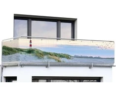 Maximex Balkono užvalkalas su paplūdimio raštu, 5 m x 85 cm