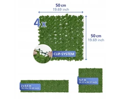 Maximex Garden screen artificial ivy, UV resistant, 3 x 1 m
