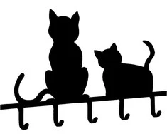 Maximex Raktų kabykla CATS – komplekte 5 kabliukai