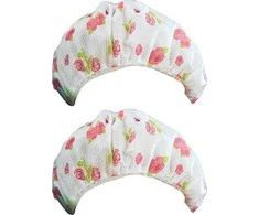 Maximex PIECES Tinklelis plaukams miegoti, 2 vnt., Ø 34 cm, rožių raštas
