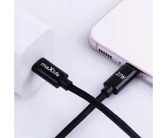 Maxlife MXUC-12 laidas USB-C – Lightning 2,0 m 27W juodas
