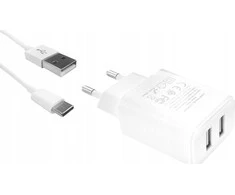 Tinklinis įkroviklis Maxximus Urban 2.1A Type-C, 2xUSB