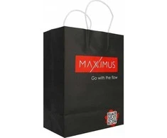 PAPER BAG MAXXIMUS Juodas 21x11x27CM