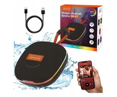 Maža nešiojama belaidė „Bluetooth“ kolonėlė su FM radiju, MP3 grotuvu, 13 W, „Zenwire BS-07“