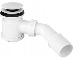 Mc Alpine Sifonas SIFONAS DUŠO PAdėklas CLICK-CLACK 50 mm Baltas ŽALVARIS