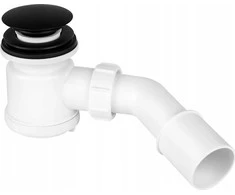 Mc Alpine Sifonas SIFONAS DUŠO PAdėklas CLICK-CLACK 50 mm MATINIS Juodas ŽALVARIS
