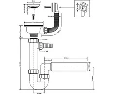 „McAlpine“ 1,5 colio vieno vamzdžio sifonas (HC7 + FSW50PR)