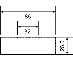 „McAlpine“ 32 mm chromuota apyrankė (WALLFLANGE-CP32)