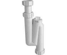 Mcalpine Vertikalus vamzdinis praustuvo sifonas 11/4x32mm su patikra be nutekėjimo