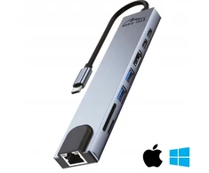 Media-Tech MEDIA-TECH HUB USB 8 IN 1 GIGA LAN HUB MT5046