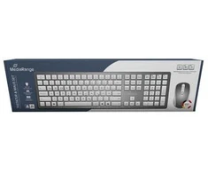 Klaviatūra ir pelė MediaRange QWERTZ Sidabrinė (MROS135)