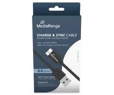 MediaRange Įkrovimo laidas USB-A į Micro-B USB 3.0 0,5 m juoda