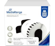 MediaRange MediaRange ištisinė etiketė Brother DK-22205 62mm 30,48m b/w
