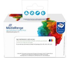 „MediaRange MediaRange MRHP655“ rašalo kasetės, 4 vnt. Pakaitinė juoda, žydra, rausvai raudona, geltona