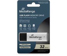 MediaRange High Performance 32 GB, USB-Stick - sidabrinis/juodas, USB-A 3.2 Gen 1