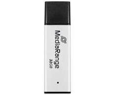 MediaRange High Performance 32 GB, USB-Stick - sidabrinis/juodas, USB-A 3.2 Gen 1