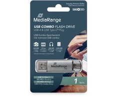 MediaRange MR941-1 pamięć USB 1 TB USB Type-A / USB Type-C 3.2 Gen 1 (3.1 Gen 1) Sidabrinė