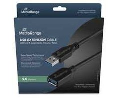 Kabelis USB MediaRange USB-A - USB-A 5 m Juodas (MRCS241)