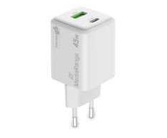 Įkroviklis MediaRange kroviklis GaN Szybkie ładowanie 1x USB-A 1x USB-C 45W (MRMA113-2)