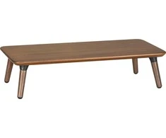 Drewniana „Maclean“ medinis monitoriaus/nešiojamojo kompiuterio stovas, (500x240x120mm), juodojo riešuto spalvos, maks. 20kg, MC-930