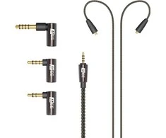 MEE audio MMCX OFC kabelis 2,5 mm / 3,5 mm / 4,4 mm grafitas