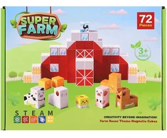Mega Creative Magnetiniai konstruktoriaus kaladėliai Farma 72EL 18X14X5 MC PUD 30 (JM902)