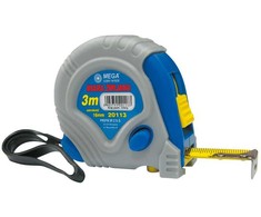 Mega Miara Matavimo juosta 3 m / 16 mm, 3 kamščiai, su guminiu dangteliu, CE