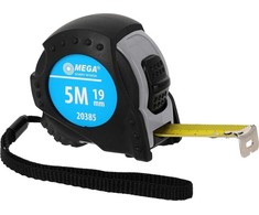 Miara Ruletė matavimui ritinėlyje 8 m / 25 mm, 2 atramos, vyriai, CE, guminis dangtelis, kartonas, mega