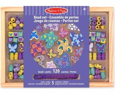 Melissa &amp; Doug Didelis MelissaDoug medinių karoliukų apyrankių karolių rinkinys