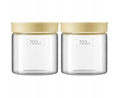 Mellow Yellow BUYDEEM stikliniai indeliai 700 ml su dangteliu, spalvos Mellow Geltona, modelis CS1014