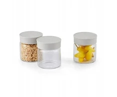 Mellow Yellow BUYDEEM stikliniai indeliai 200 ml su dangteliu, pilkos spalvos, modelis CS1001