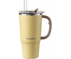 Mellow Yellow Mellow Geltona BUYDEEM termo puodelis su šiaudeliu 700 ml, modelis DS57, spalva